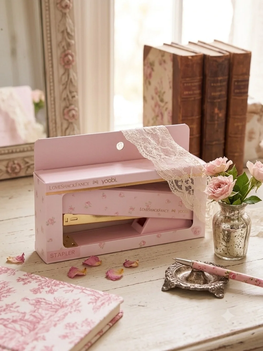 Love Shack Fancy stapler pink floral 🎀 NEW School supply Back to school gift